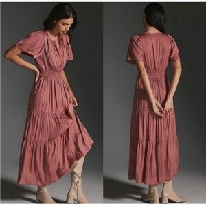 Anthropologie NWT The Somerset Maxi Dress in Rose